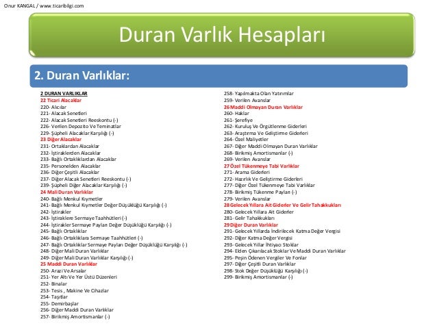 Duran varlıklar Duran varlıklar